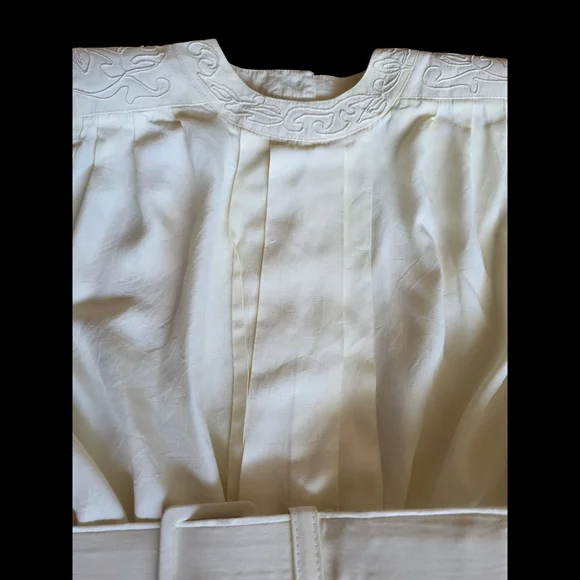 Vintage Nina Piccalino Cream Maxi Dress - Picture 5 of 6
